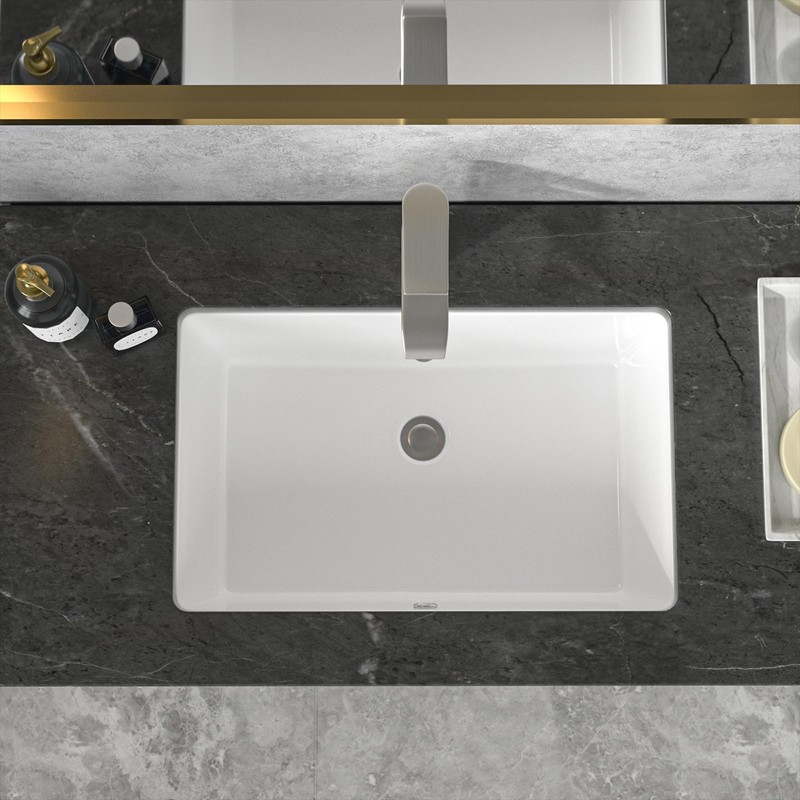 Sarlai Undermount Bathroom Sink - 21 x 13 inch Rectangular