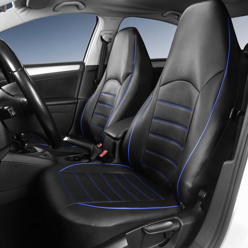 TOYOUN Classic Universal PU Leather Car Seat Covers Full Set