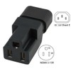 Toptekits Adapter Nema 5-15r to C14, IEC C14 Male to