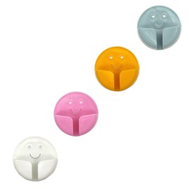 Louney Smiley Face 4-Pack Plug Wire Holders - Adhesive Power Outlet Hooks for Cord Management - Versatile Wall Mount Key Holders for Home and Office Use