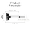 42mm Forstner Bit,Black Woodworking Hole Saw Flat Wing Hinge Counterbore