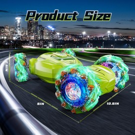 Panigkids Gesture Sensor Car, 2.4GHz Gesture Sensing RC Stunt Car, 360° Rotation Remote Control Twist Cars with Light & Music, Kids Toys Gift for 8+ yr Boys Girls