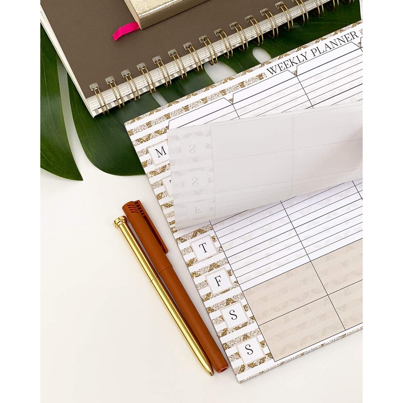 Weekly Planner Timetable A4 Pad Tear-off pages Desk-top Note-Pad Things-to-do-today