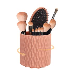 Makeup Brush Holder, 360 Degree Rotating Makeup Brush Organizer Makeup Brush Cup with 5 Compartments Desk Storage Cup for Cosmetics, Lipsticks, Beauty Tool in Washbasin