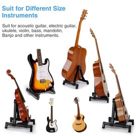 Guitar Stand on the Floor Universal Portable Foldable Acoustic Classical Electric Bass Banjo Ukulele Violin