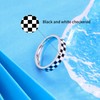 AmorArtSky Modern Silver Stainless Steel Finish, Sleek Black and White