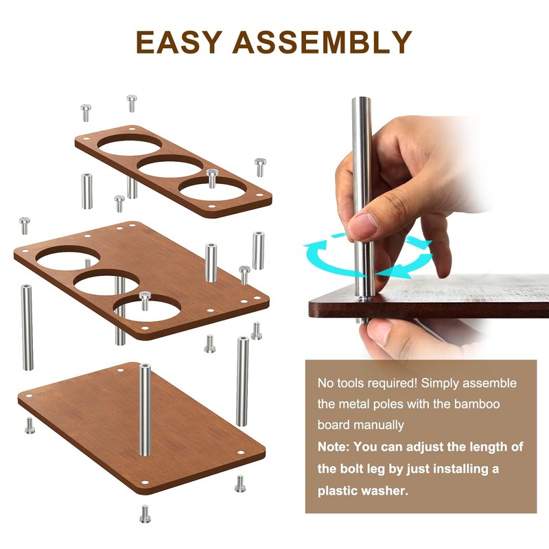 SHILFID Coffee Syrup Organizer Rack,2-Tier Coffee Syrup Stand Holder for
