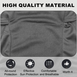 FOSDICK Men's Sun Hat, Hiking Hat, Outdoor Fishing Hat, Sun Protection Hat with Chin Strap, Fishing Hat with Balaclava, Summer, Bucket Hat for Beach, Travel, Golf, Hunting, Fishing, Hiking