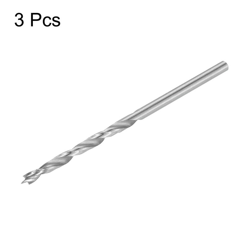 sourcing map 3pcs Brad Point Drill Bit 2.5mm(3/32") Dia Straight