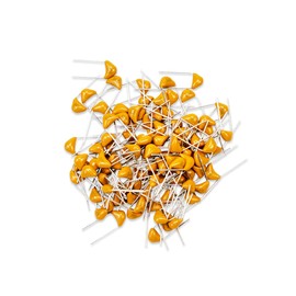 Innfeeltech 100pcs 50V 100nF Monolithic Ceramic Capacitor Yellow Electronic Accessories for Computer and Phone