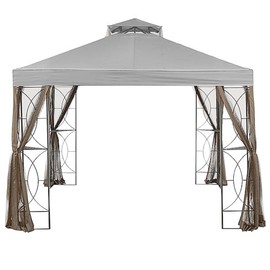 Garden Winds Replacement Canopy for The Callaway Gazebo - Riplock 350 - Slate Gray