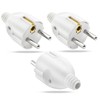 Schuko Plug Pack of 3 Plugs 250 V 10/16 A