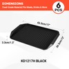 6 Pack Fast Food Serving Trays with Side Handles, 17"