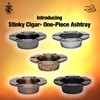 Stinky Cigar® One-Piece Ashtray (Blac Nickel Plated)