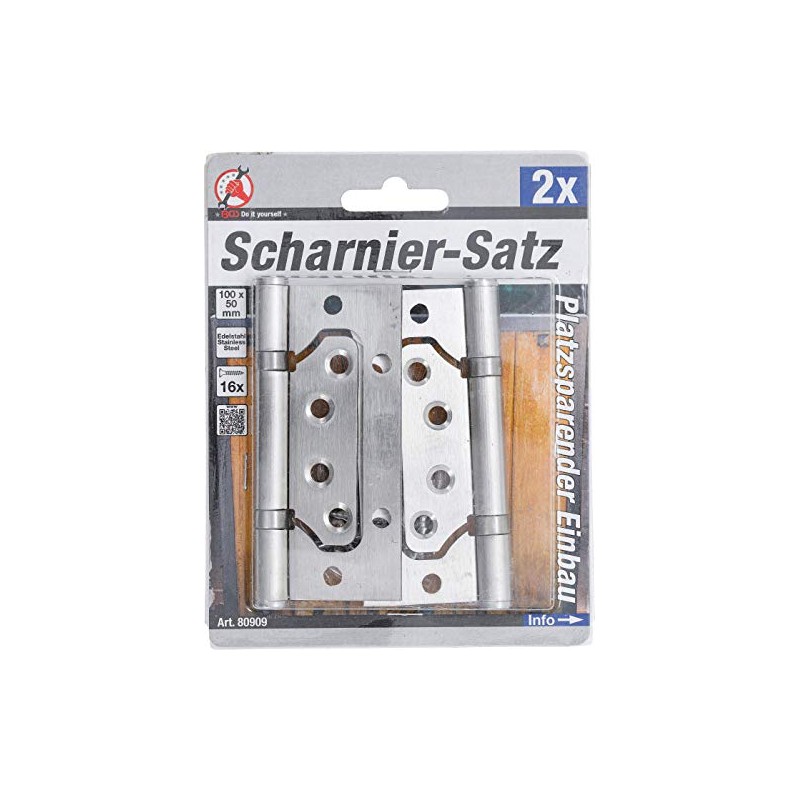 BGS Diy 80909 | Hinge Set | Stainless Steel |