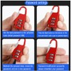 Mini Combo Locks, 3-Digit Combination Lock, Black, Resettable Luggage Locks,