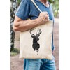Autiga® Jute Bag Shopping Bag Deer Antlers Watercolour Deer Cotton