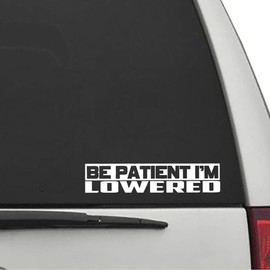 XTRAYXRAY Be Patient I'm Lowered Sticker Car Decal Funny Window Bumper Decal Sticker Suitable for Cars, Trucks