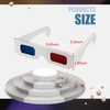 QIANCAIWANG 5 Pack 3D Paper Glasses for Movies, Anaglyph Glasses,