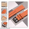 ANBEER Quick Release Leather Watch Bands for Men Women,18mm Top
