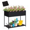 KINBOR BABY Raised Garden Bed - Elevated Rattan Planter Box