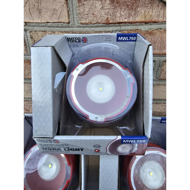 Matco Tools Rechargeable LED Magnetic Rotating Work Light, Part# MWL750
