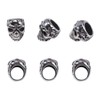 PH PandaHall 10pcs 8mm Stainless Steel Skull Spacer Beads Metal