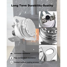 Snap Disc Switch Fit for Heatilator Eco-Choice Quadrafire Castile FS Castile Insert Santa Fe 2001-2009, Pellet Stoves High Low Limit Heat Sensor Replace SRV230-1220 SRV230-1960 SRV230-1290