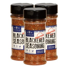 The Spice Lab New Orleans Blackened Cajun Seasoning - All Purpose Non-GMO Dry Rub for Seafood & Poultry - Clean Label - Keto Friendly Blend for White Fish & Crab Cakes - 4.9 oz Shaker 3 Pack – 7028