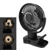 Portable Clip On Fan 4000mah Rechargeable Desktop Fan with LED