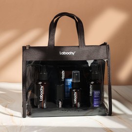 KooSwalla LABOCHY Shea Butter Hair Care Travel Kit, 7PCS Premium Travel Size Hair Products Moisturizing & Nourishing for Soft, Healthy Hair with Bag