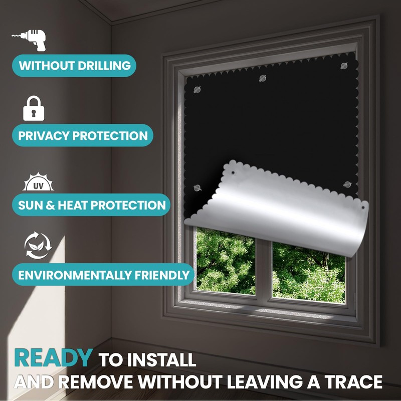 QaZanteiar Skylight Roller Blind, W 76 x H 120 cm,