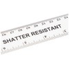 Q-Connect Ruler Shatterproof 300mm White (Inches on one side and