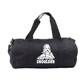 Hippowarehouse Chip on your shoulder Gymwear Gym Duffle Cylinder Uniform Kit Bag 50 x 25 x 25cm 20 litres