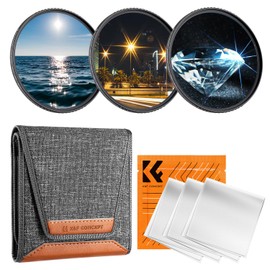 K&F Concept 82mm Star Filter Kit, 4 Points 6 Points 8 Points Cross Star Special Effects Optical Glass Lens Filters (Nano-K Series)