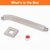 HarJue Shower Arm with Flange and Teflon Tape, Wall Mounted