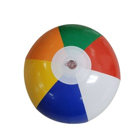 Zugar Land Colorful Rainbow Beach Balls (8") Soft and Light Perfect for Kids Swimming Playing Bouncing Bouncy Fun Inflate Inflatable Toy (6)