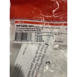 Legrand - On-Q WP3450WH Category 5e RJ45 Keystone Connector, White
