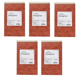 Ampad dorado Retro bloc de fibra, rojo Cubierta, marfil papel, 5 x 8, medio regla, 80 hojas, 1 cada uno (20-007)