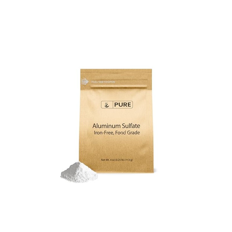 Pure Original Ingredients Aluminum Sulfate (4 oz) Food Grade, Iron