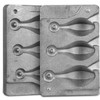 Cyiwniao Sinker Mold 4.5.6-Ounce with 3 Cavities Fishing Weight Molds