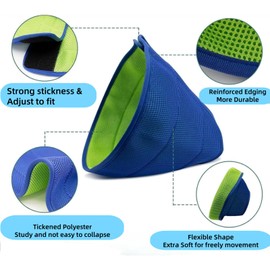 LuojinLuoda Dog Cone, Agemin Recovery Collar Cone Adjustable Size, for Dog Wound Protection and Post-Surgery Care, Soft Fabric Anti-Licking Collar (Blue, M(Neck:11.8-13.8in))