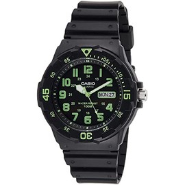 Casio Men's MRW200H-3BV Dive Style Neo-Display Sport Watch, Black