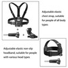 HAOBIN Action Camera Mount, Action Camera Accessories Motorcycle, Chest Strap