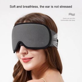 Eye Mask for Sleeping, Light Blocking 3D Sleep Mask, Soft Breathable Zero Pressure Weighted Eye Cover for Side Sleeper, Night Blindfold, Nap, Travel