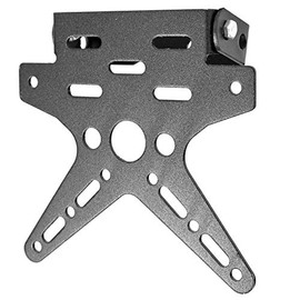 PORTATARGA MOTO / SCOOTER 50cc REGOLABILE , PORTA TARGA IN ALLUMINIO CON VERNICIATURA EPOSSIDICA NERO SATINATO