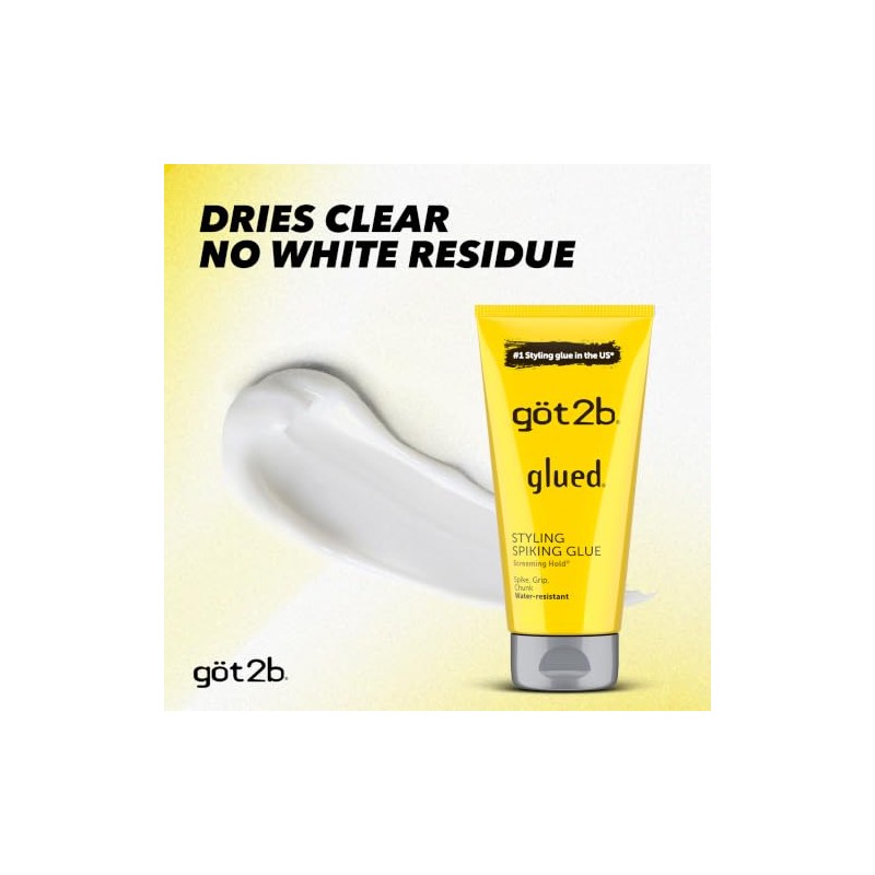 Got2B Glued Styling Spiking Hair Gel 2-6oz tubes + 1