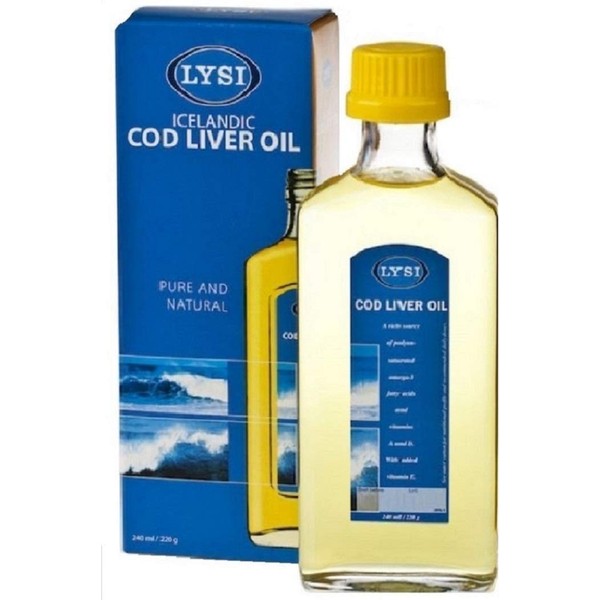 Lysi Fish Cod Cod Cod Liver Oil Natural Flavour 240 ml Liquid Additive from Iceland