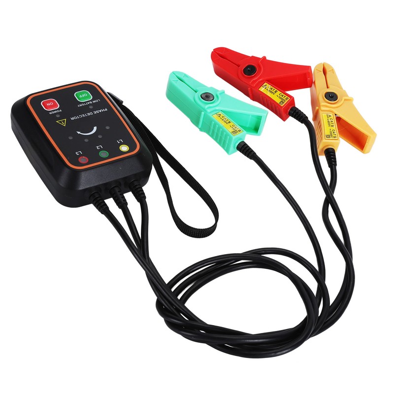Phase Sequence Detector Non Contact Tester 3PH AC Meter Monitor