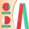 sourcing map Folding Straight Ruler 30cm Metric Aluminum Alloy Protractor